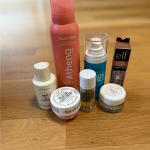 Beauty Bundle Lot Athena Club, Sol de Janeiro, e.l.f., Salt & Stone NWT